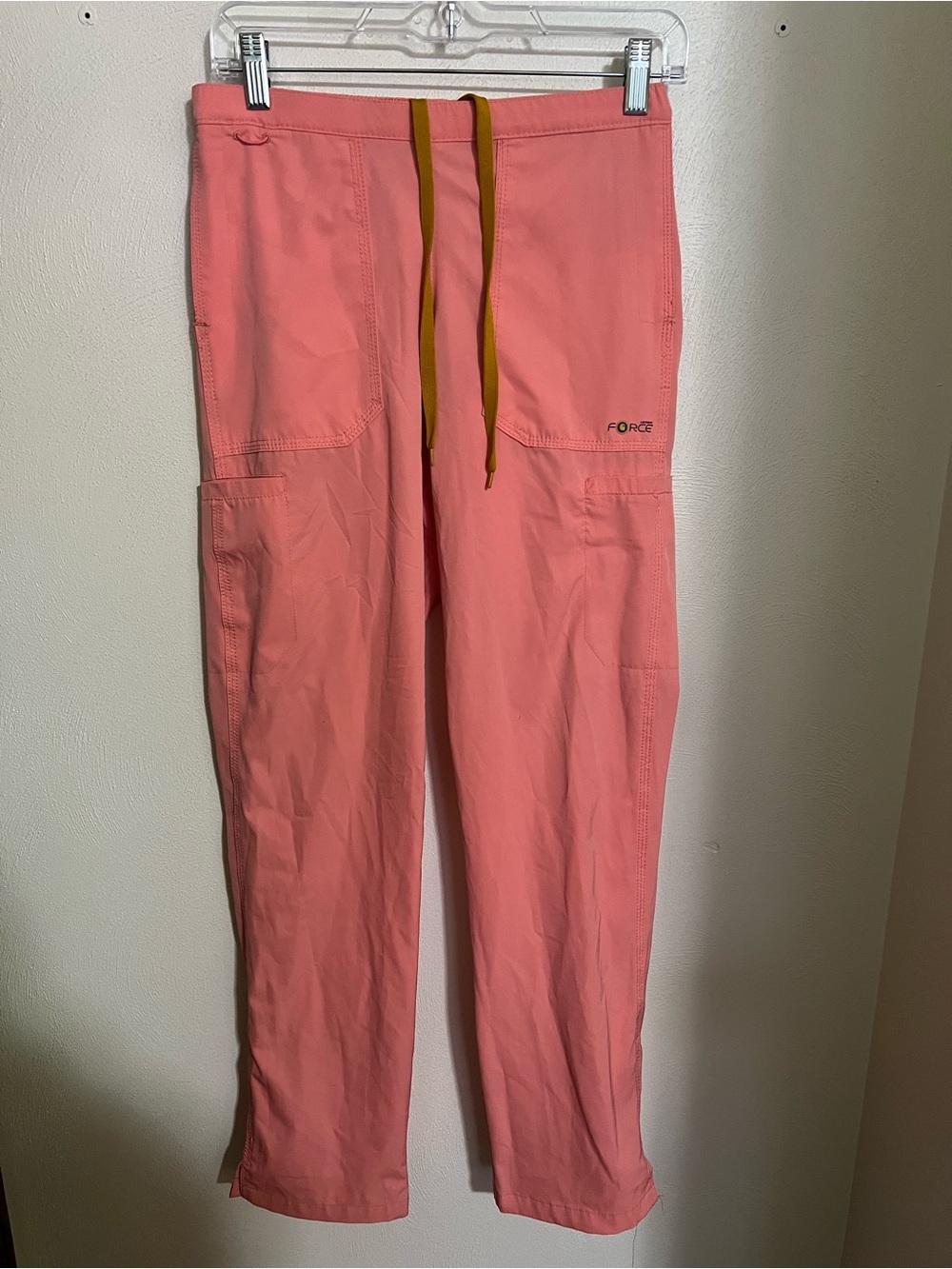 CARHARTT Force Cross-Flex Elastic Waist Medical Scrub Pants Orange Women's XS